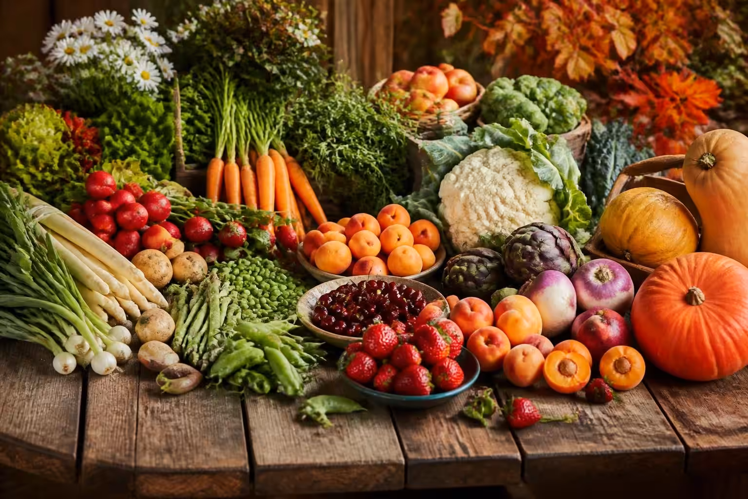 découvrez le calendrier des fruits et légumes de saison pour consommer des produits frais, locaux et de qualité tout au long de l'année.
