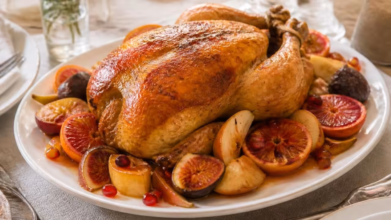 découvrez notre recette de poularde rôtie aux fruits d'hiver, un plat savoureux et réconfortant parfait pour les repas de saison.