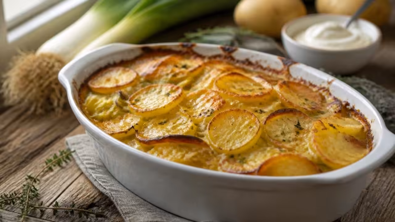 découvrez notre recette facile et réconfortante de gratin de poireaux et pommes de terre, idéale pour un repas gourmand et chaleureux en toute simplicité.