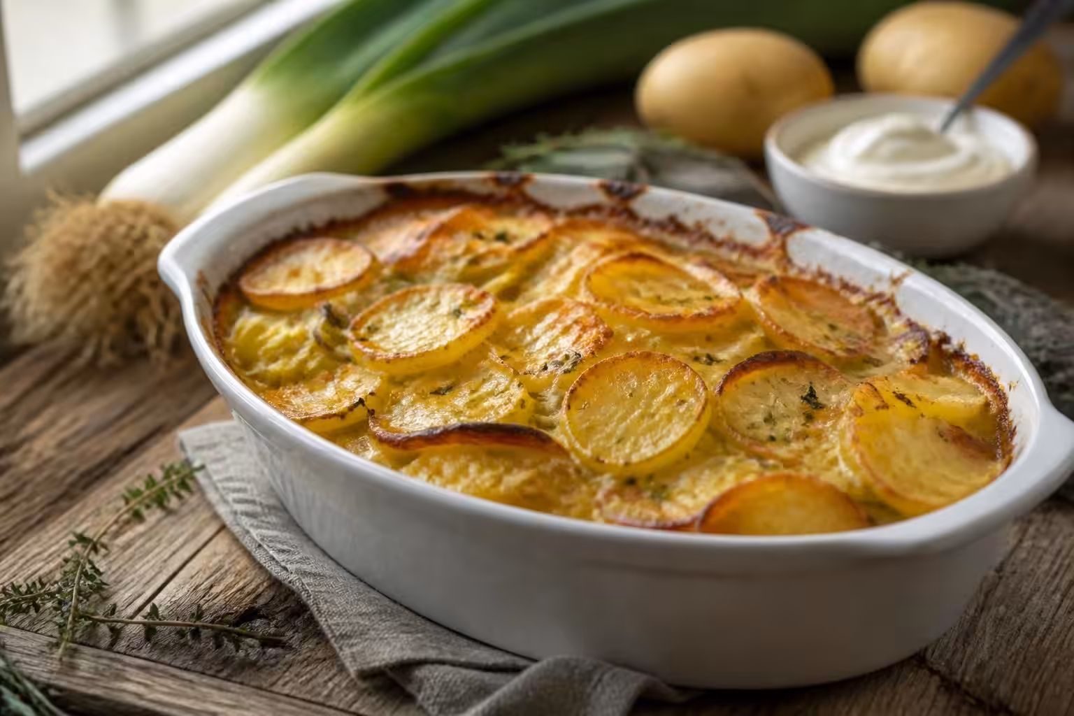 découvrez notre recette facile et réconfortante de gratin de poireaux et pommes de terre, idéale pour un repas gourmand et chaleureux en toute simplicité.