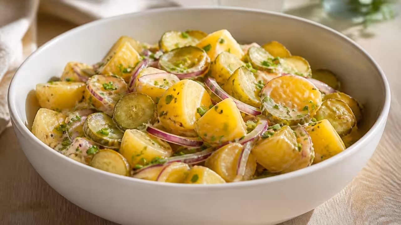 découvrez la recette facile et rapide de la salade de pommes de terre et cornichons, un plat savoureux et rafraîchissant parfait pour toutes les occasions.