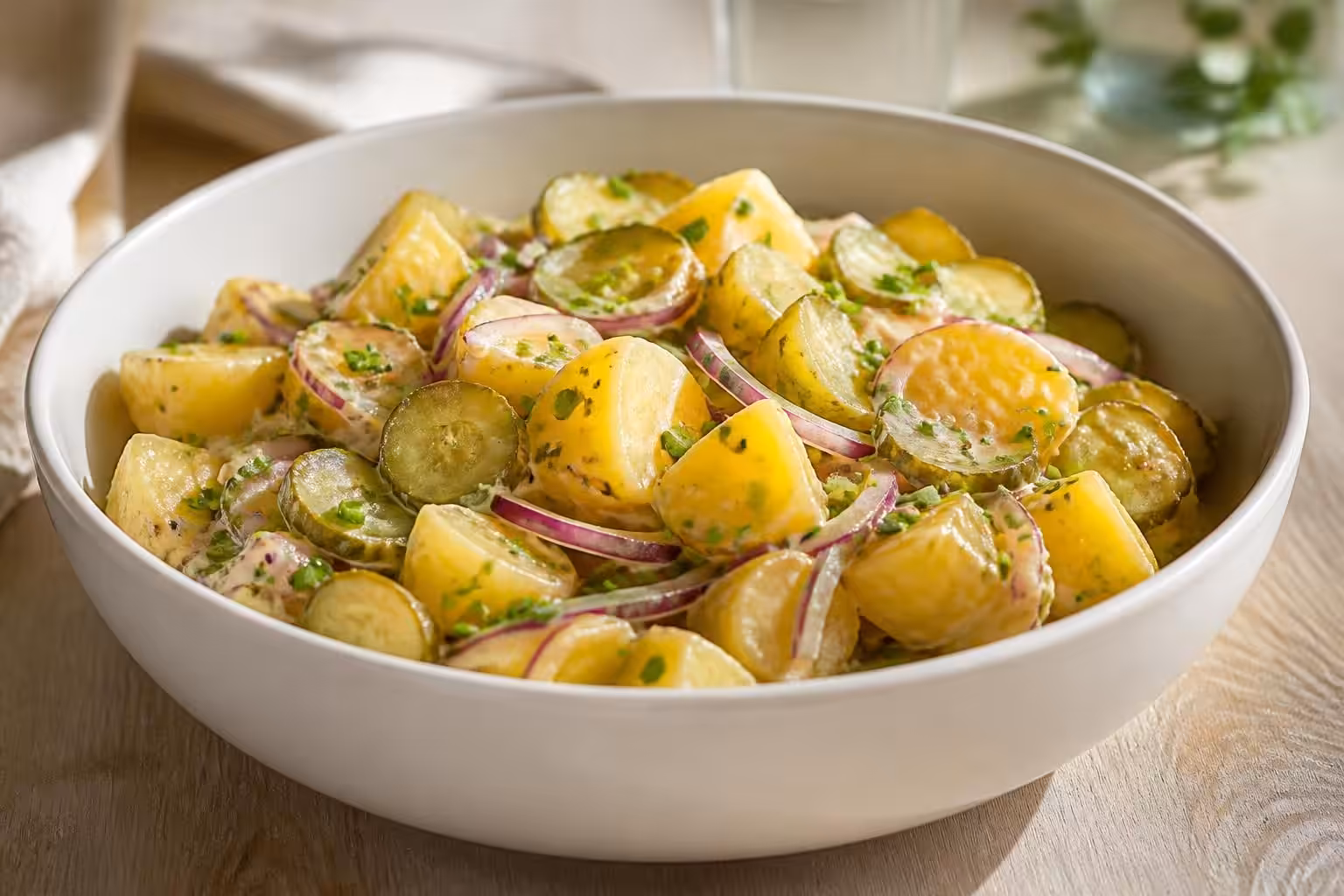 découvrez la recette facile et rapide de la salade de pommes de terre et cornichons, un plat savoureux et rafraîchissant parfait pour toutes les occasions.